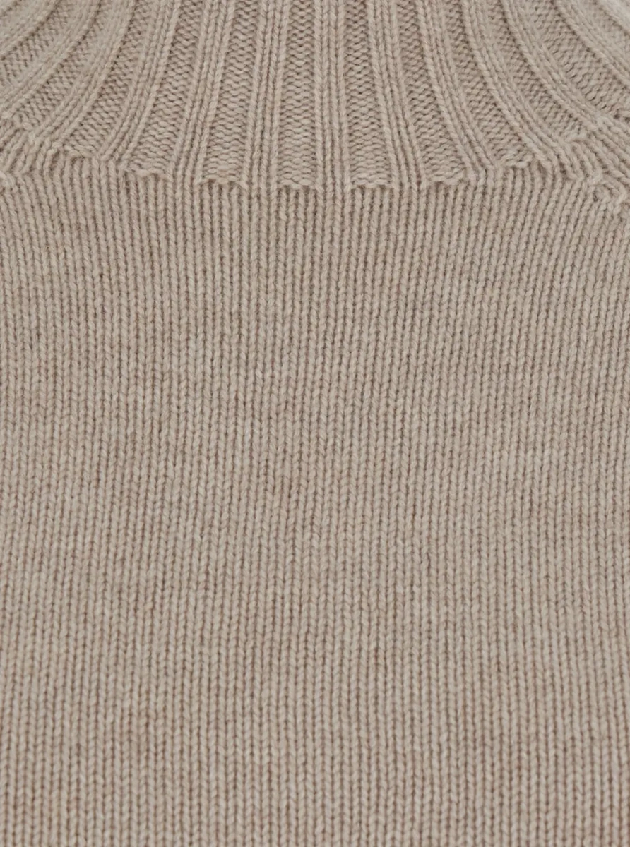 Pulover Gray unisex sweater with essential finish in wool and cashmere - Img 3
