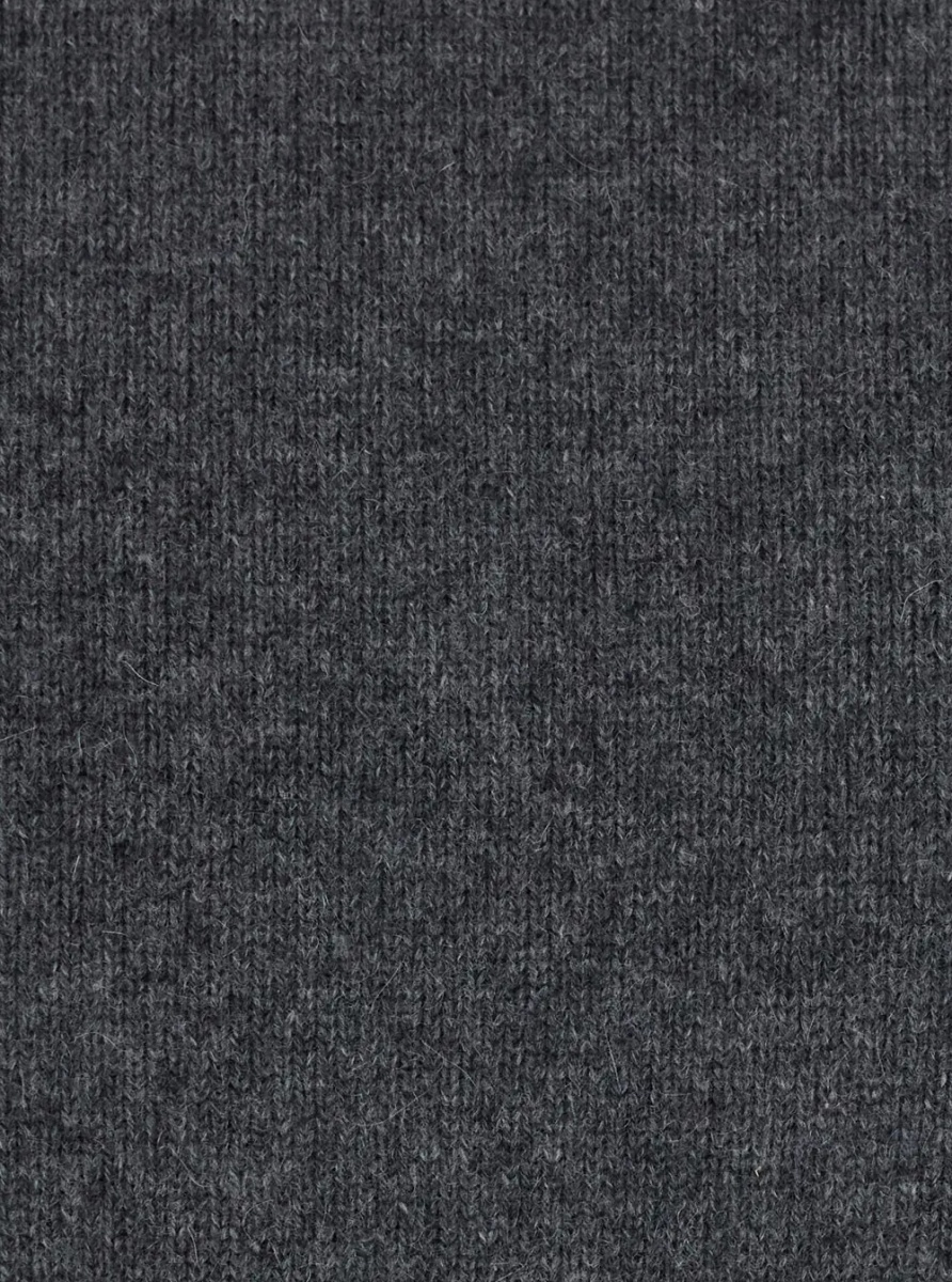 Pulover Gray V-neck Long Sleeve Wool Sweater for Women - Img 3