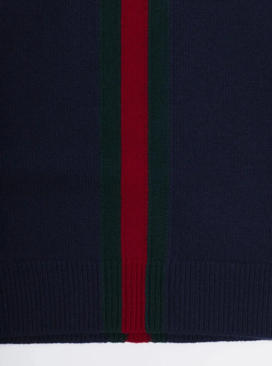 Pulover Gucci albastru din lana - Img 3