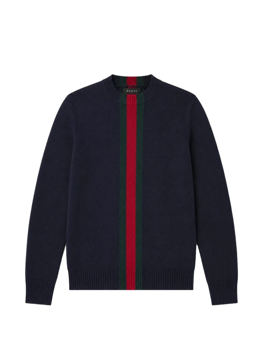Pulover Gucci albastru din lana - Img 5