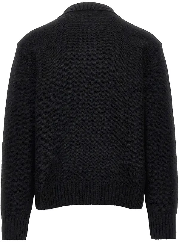 Pulover Knitted cardigan with logo embroidery - Img 3