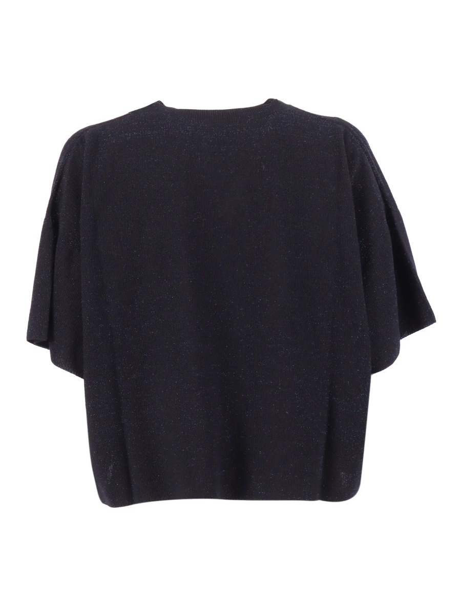 Pulover LUREX COTTON SEED STITCH SHORT SLEEVE SWEATER - Img 2