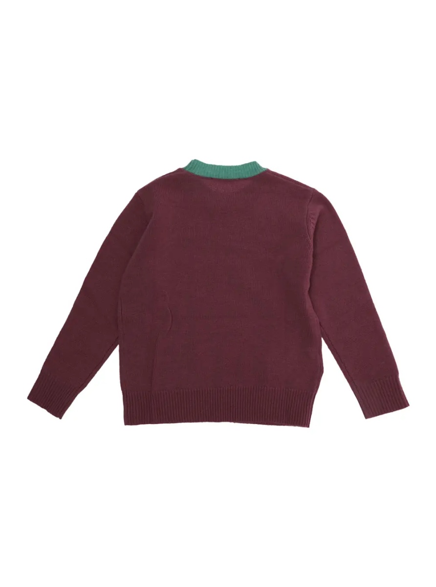 Pulover M01214M00MLMK33U0M352 is a long-sleeve sweater with a crew neck made of pink wool and cashmere for Girl - Img 2