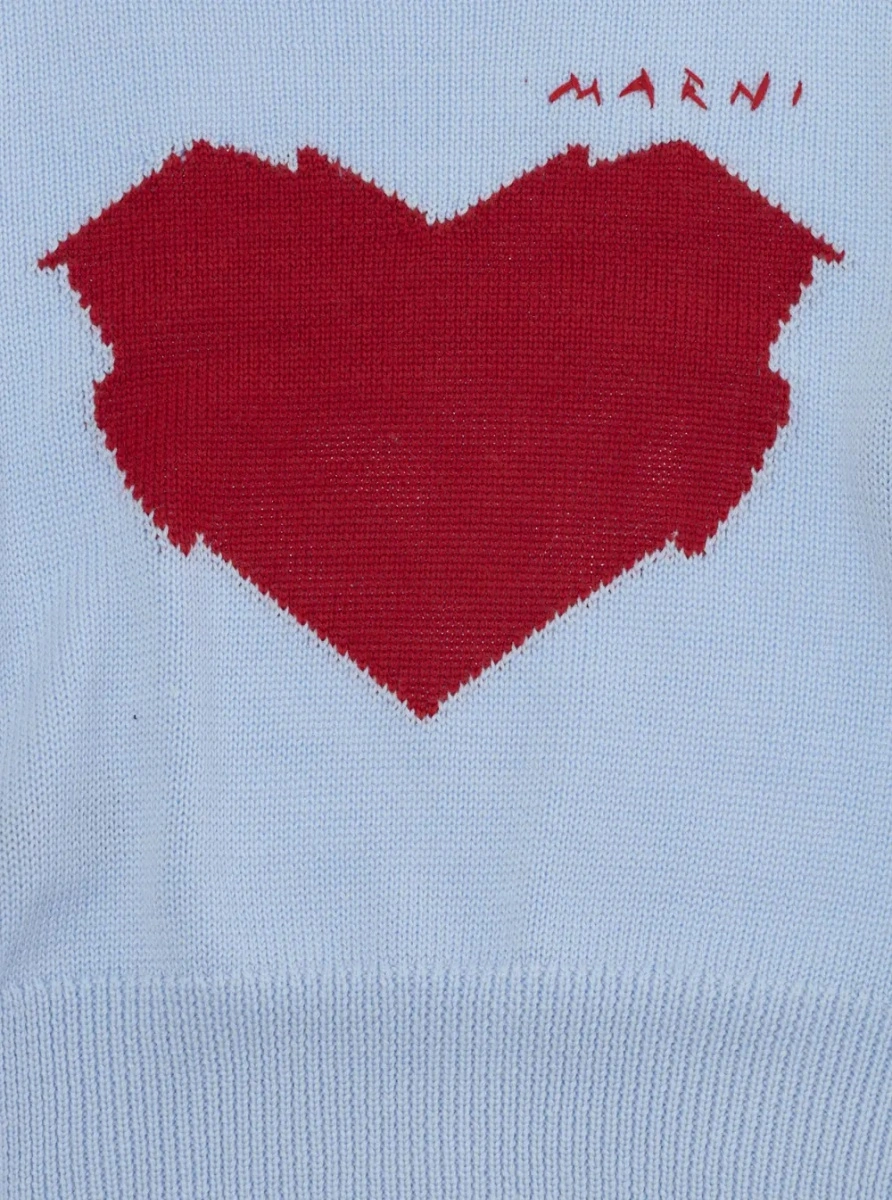Pulover Marni albastru din lana - Img 3