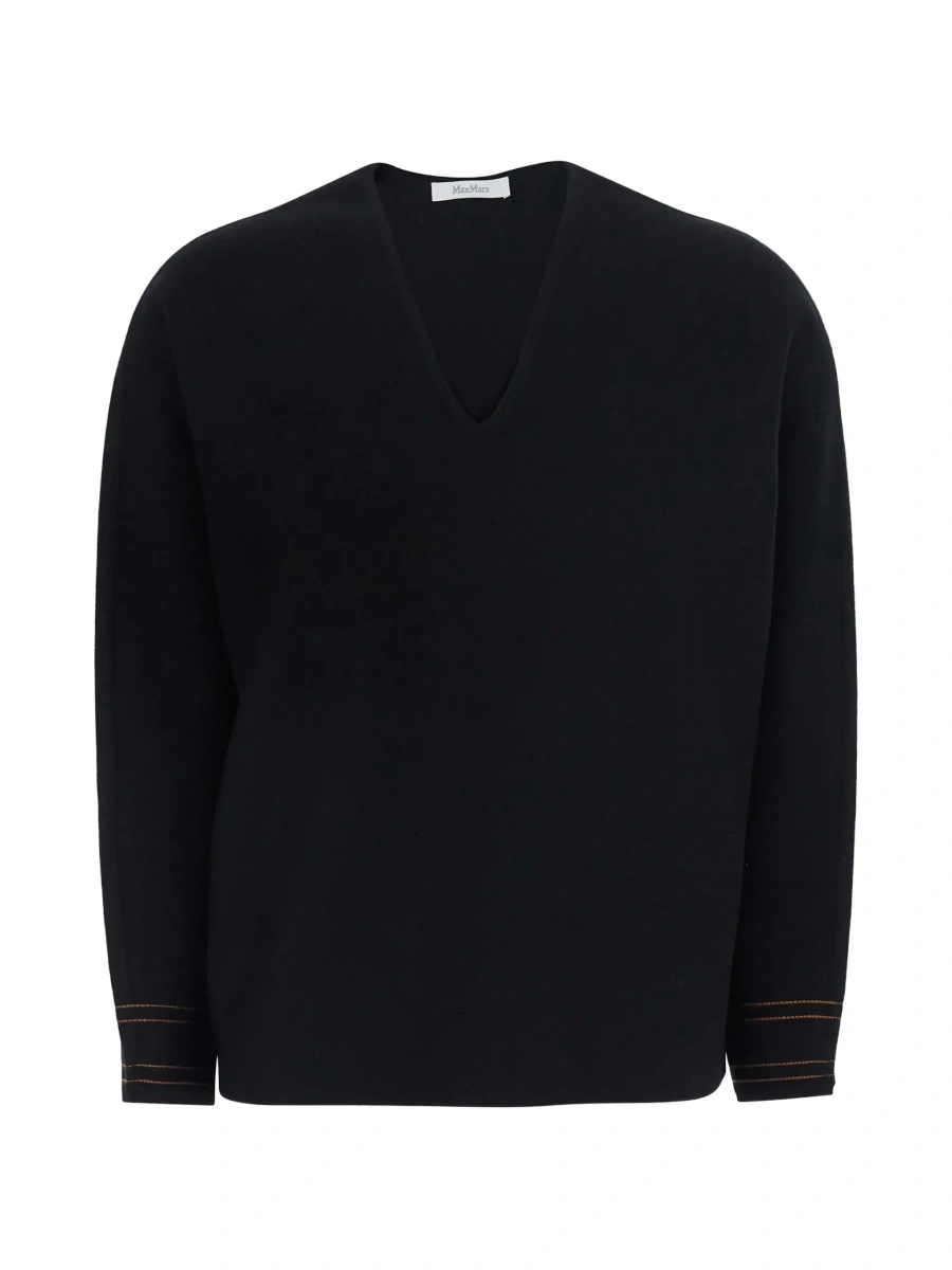 Pulover Max Mara negru din lana - Img 6
