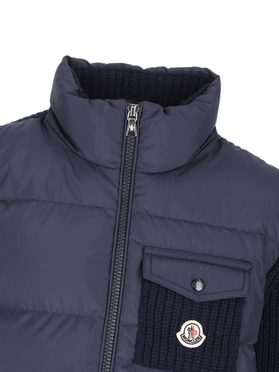 Pulover Moncler albastru din bumbac - Img 5