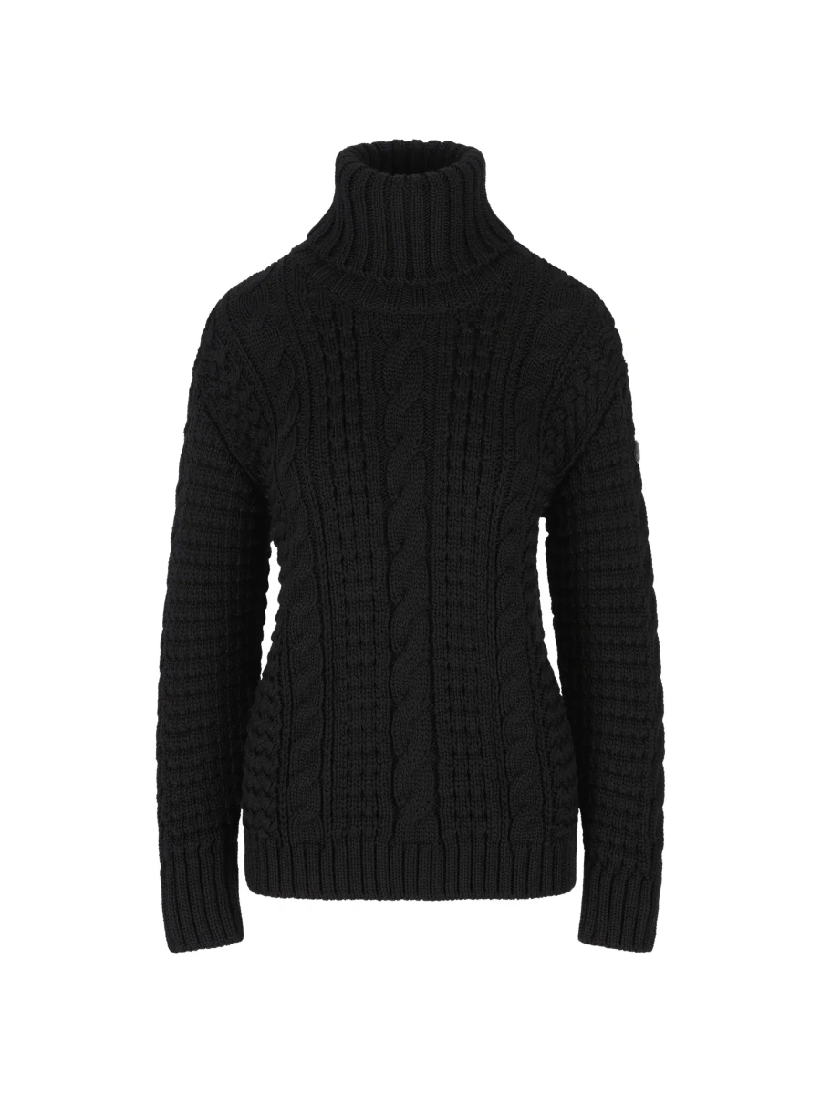 Pulover Moncler Genius negru din lana merinos - Img 7
