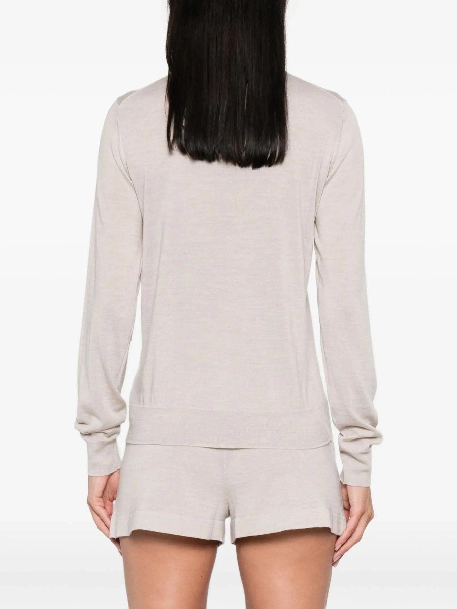 Pulover P.A.R.O.S.H. Beige Turtleneck Sweater in Wool Blend Woman - Img 6