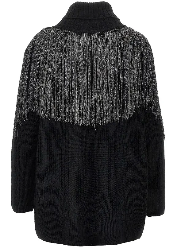 Pulover Pinko negru din lana - Img 3