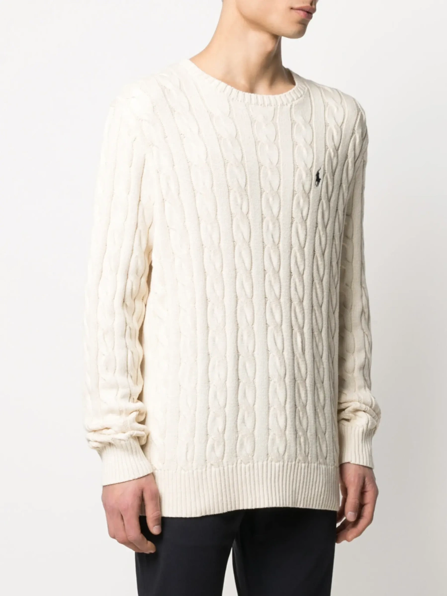 Pulover Ralph Lauren alb din bumbac - Img 5