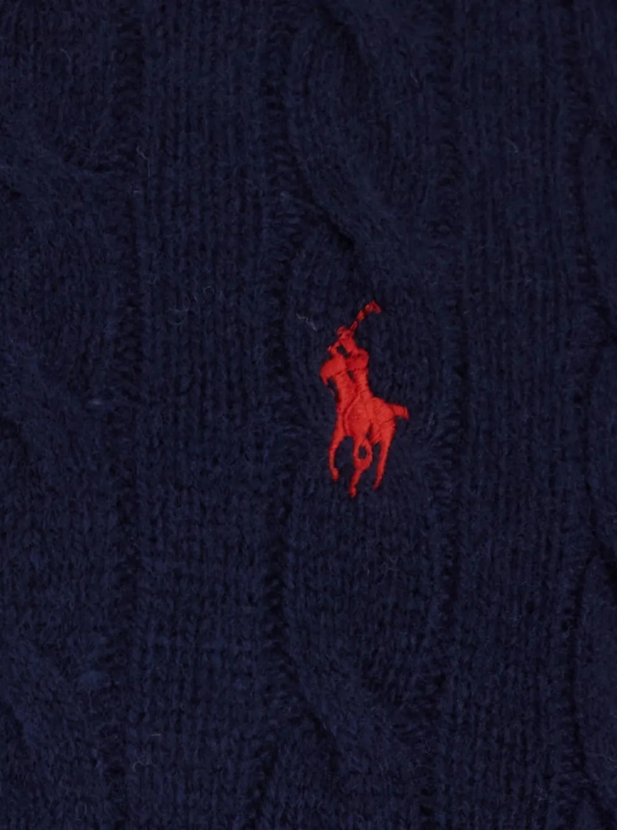 Pulover Ralph Lauren albastru din lana si casmir - Img 3