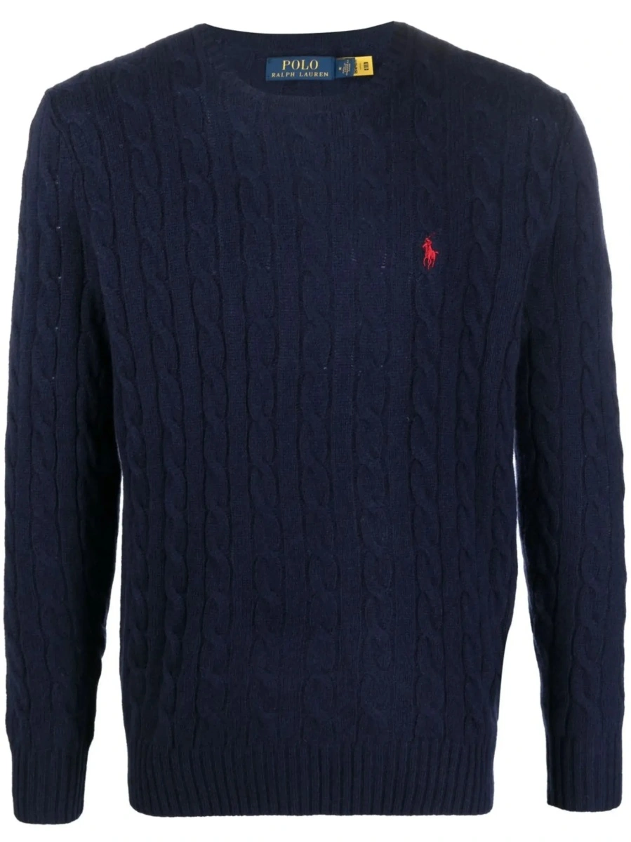 Pulover Ralph Lauren albastru din lana si casmir - Img 8
