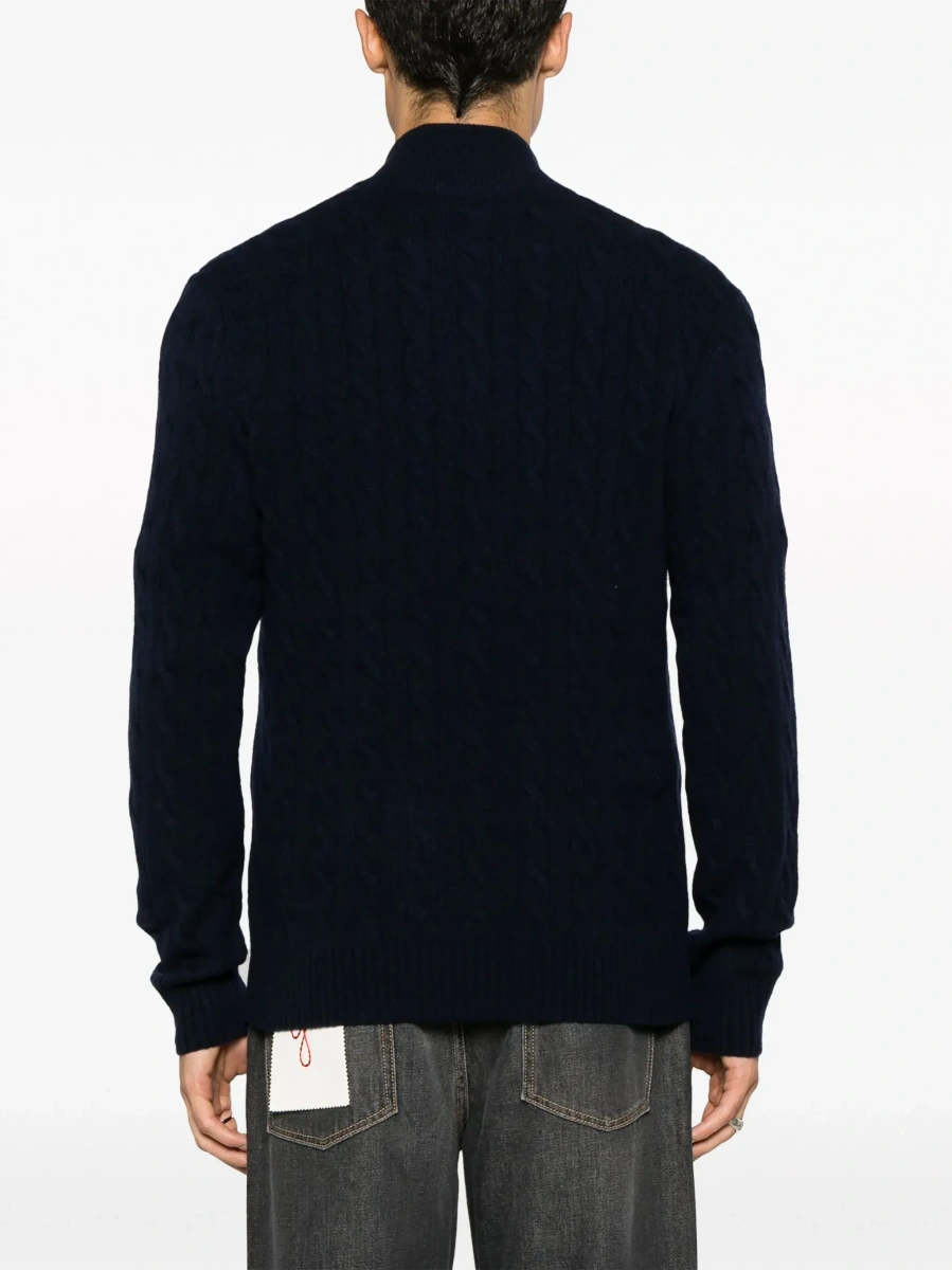 Pulover Ralph Lauren albastru din lana si casmir - Img 6