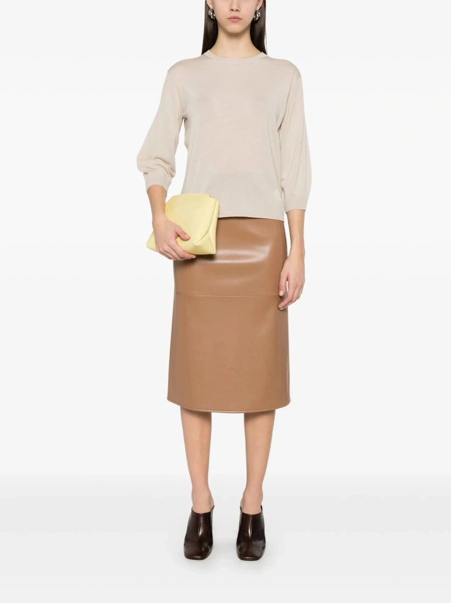 Pulover 'S MAXMARA bej din lana virgina - Img 4