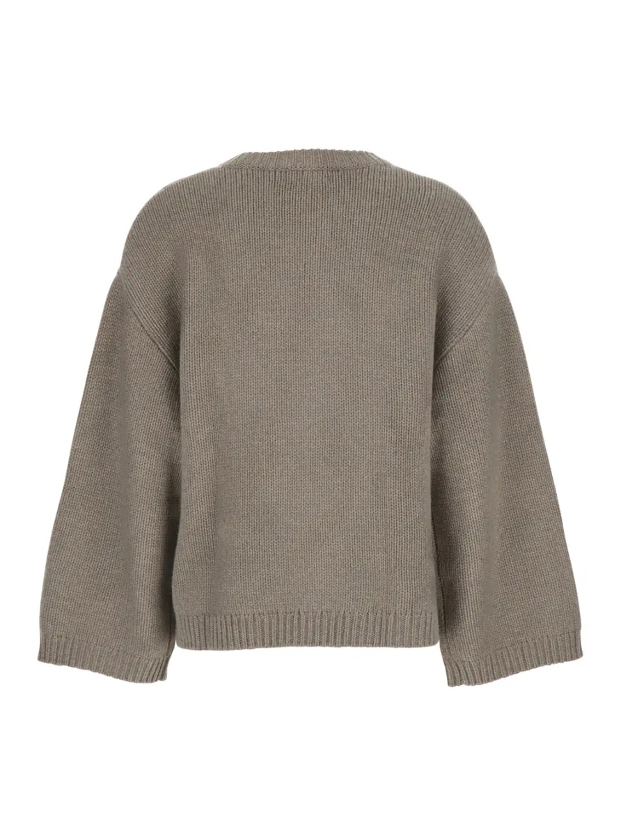 Pulover Sweater CHUNCKY CREWNECK with round neck and long sleeves in gray unisex - Img 2