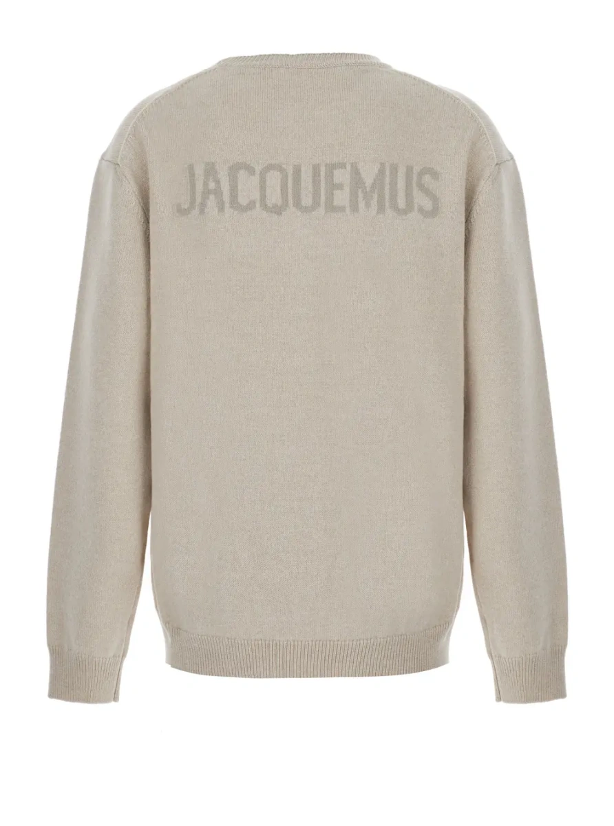 Pulover Sweater 'LA MAILLE MOULIN' with Round Neck and Long Sleeves in Tech Fabric Beige Women - Img 2