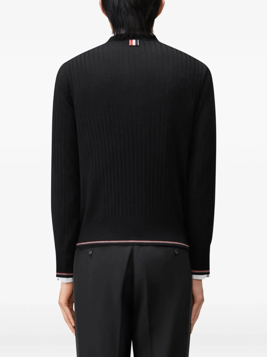 Pulover Thom Browne negru din bumbac - Img 6