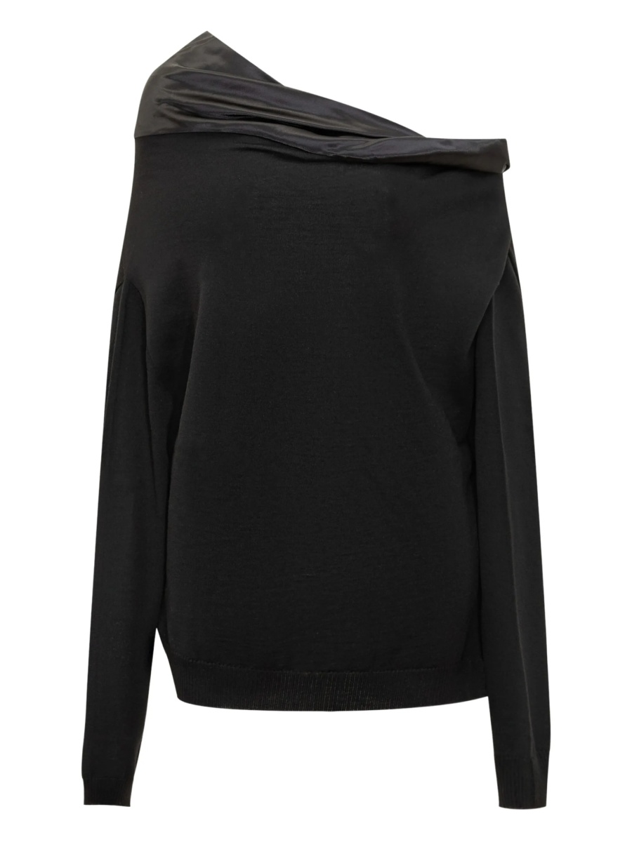 Pulover tricotat Alberta Ferretti negru - Img 2