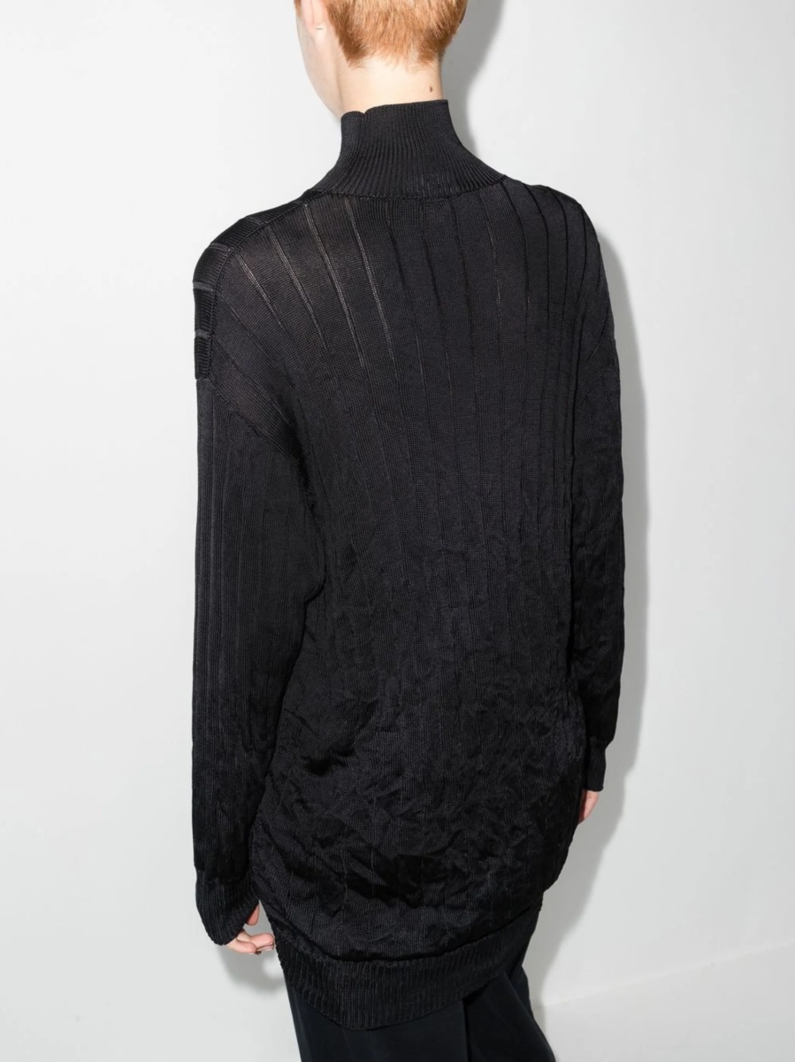 Pulover tricotat Balenciaga negru - Img 3