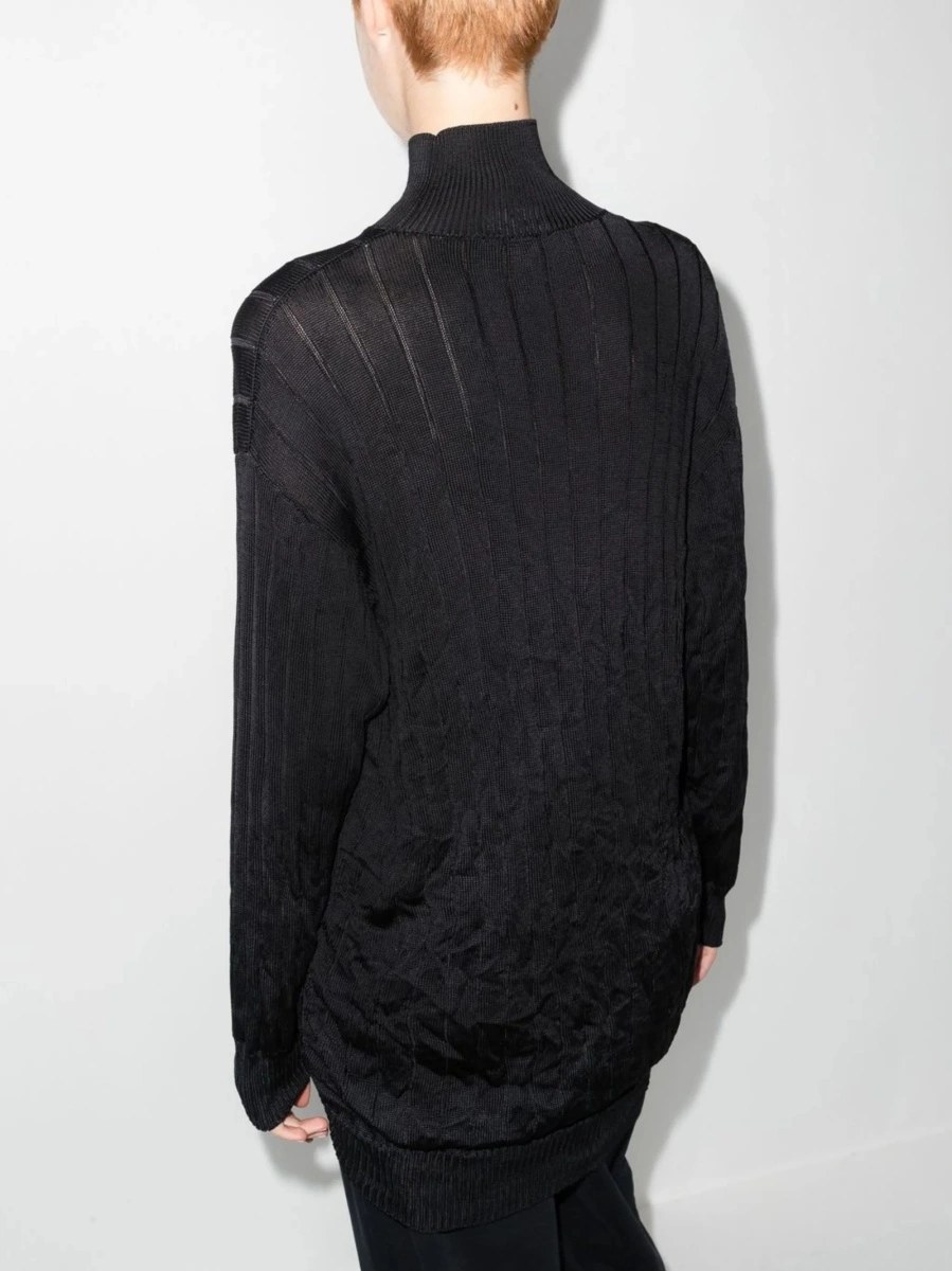 Pulover tricotat Balenciaga negru - Img 3
