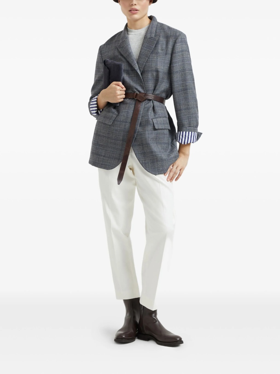 Pulover tricotat Brunello Cucinelli gri - Img 2