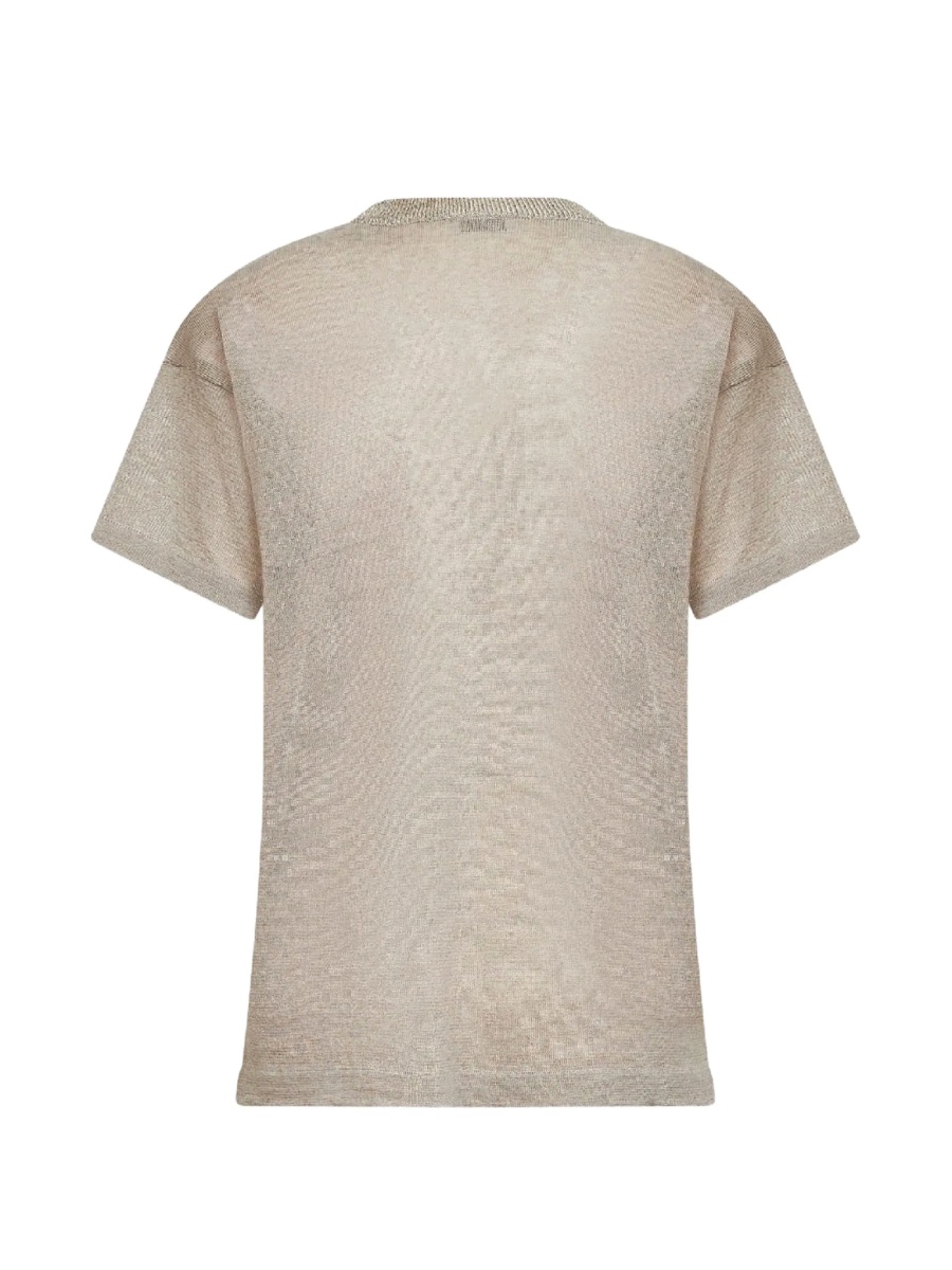 Pulover tricotat Brunello Cucinelli neutru - Img 2