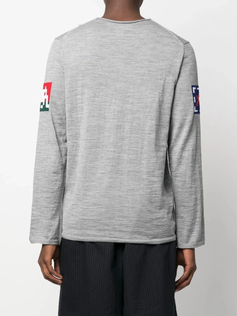 Pulover tricotat Comme des Garçons gri - Img 4