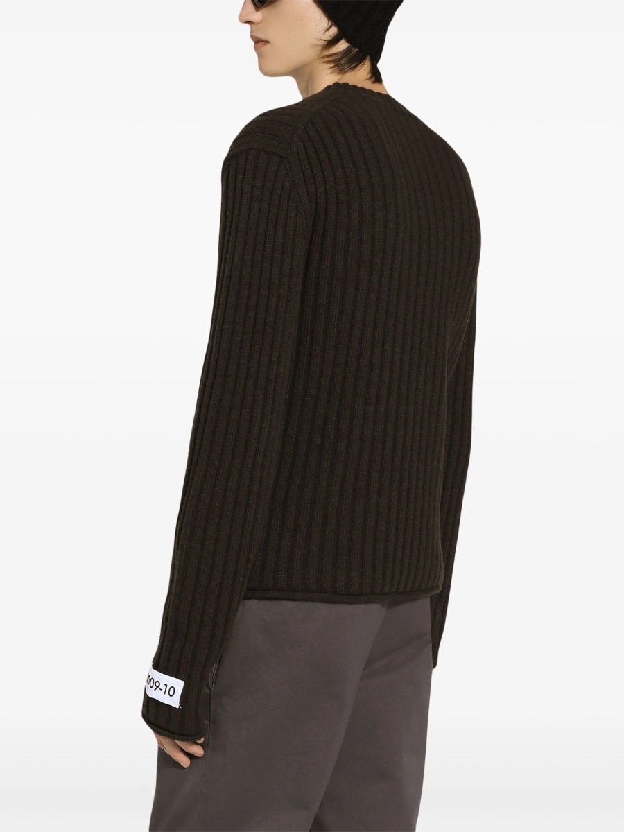 Pulover tricotat Dolce &amp; Gabbana maro - Img 5