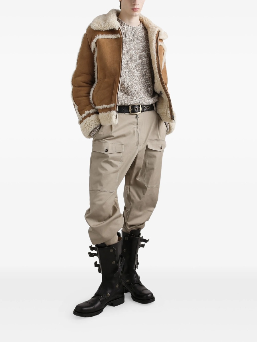 Pulover tricotat Dolce &amp; Gabbana neutru - Img 2