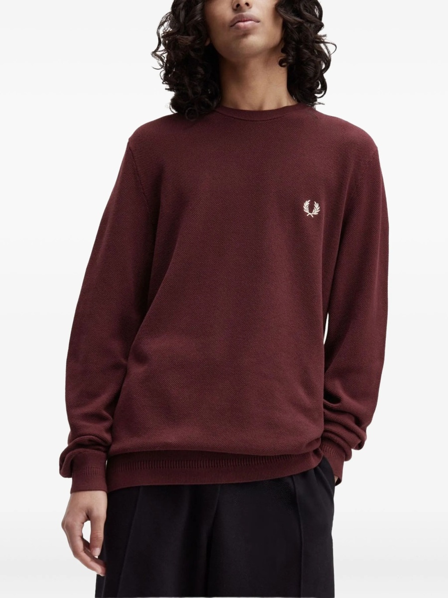 Pulover tricotat Fred Perry rosu - Img 2