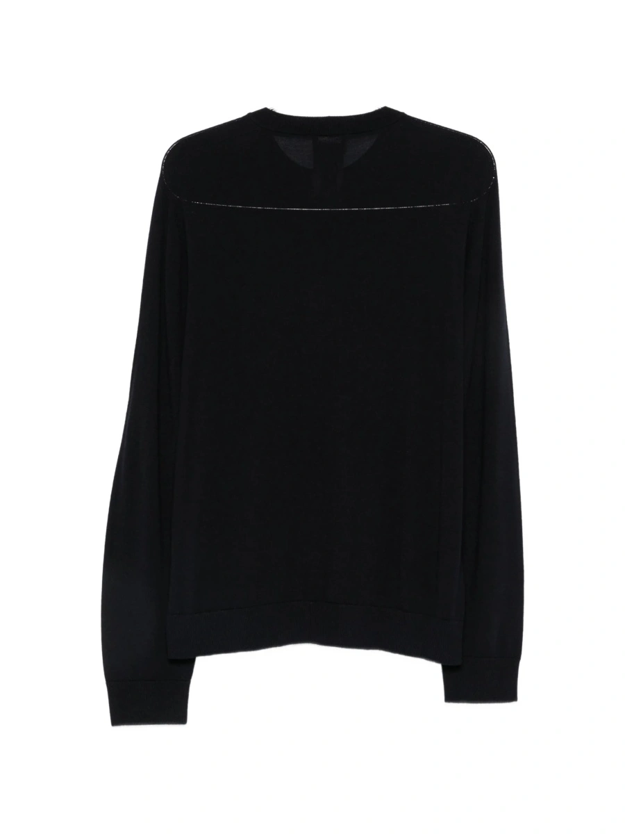 Pulover tricotat Giorgio Armani albastru - Img 2