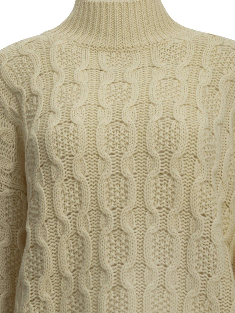 Pulover tricotat INES DE LA FRESSANGE neutru - Img 3