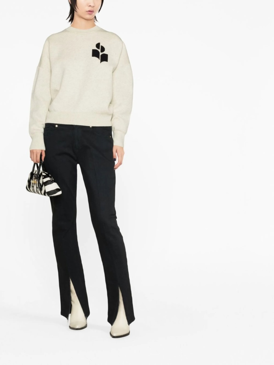 Pulover tricotat ISABEL MARANT ETOILE gri - Img 2