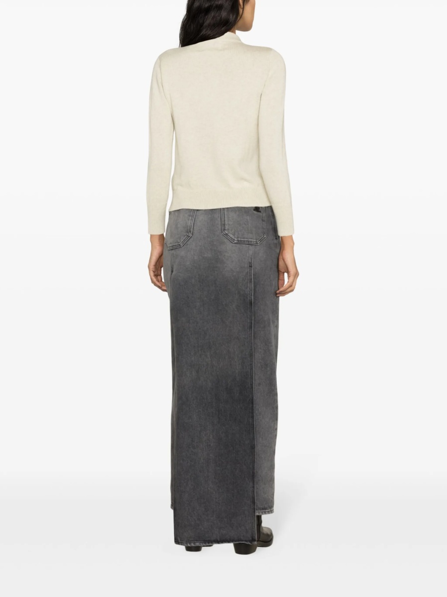Pulover tricotat ISABEL MARANT ETOILE neutru - Img 4