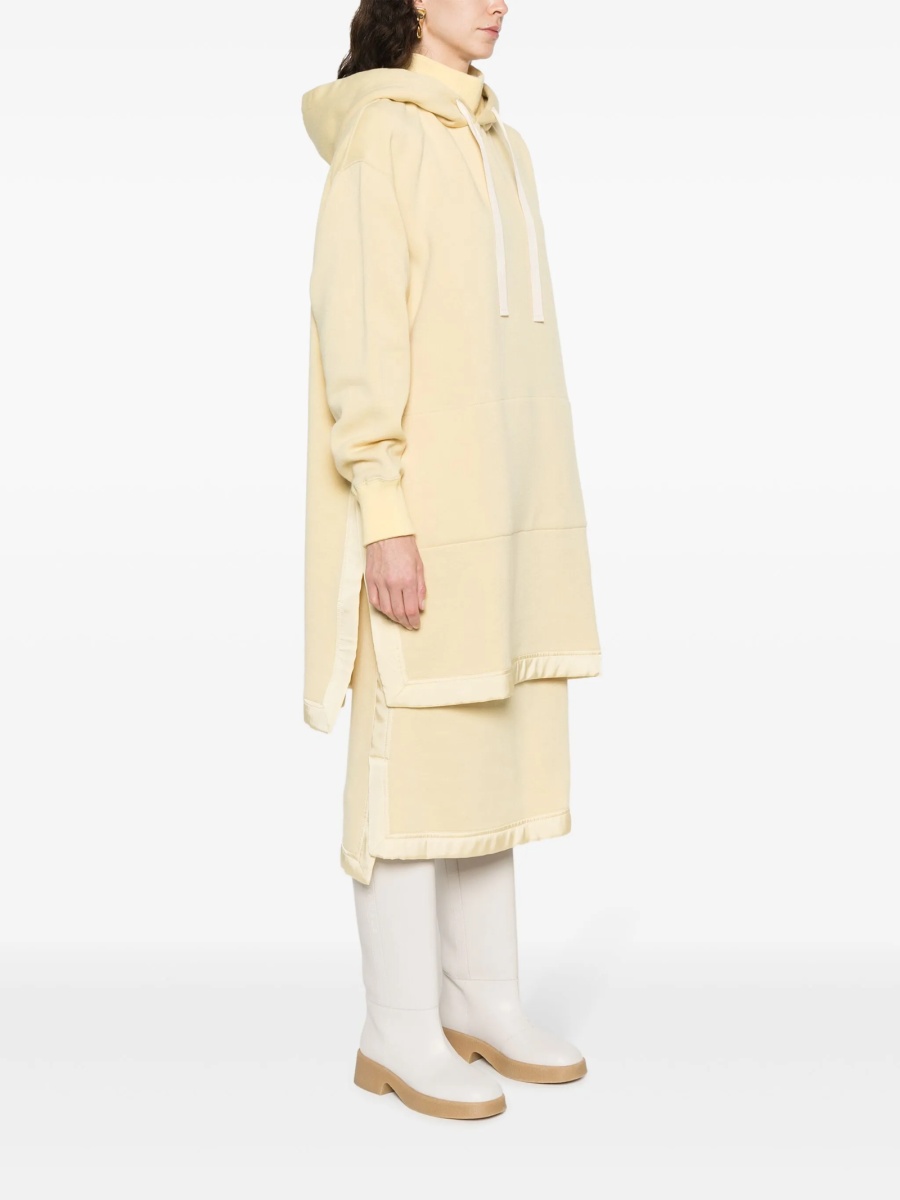 Pulover tricotat Jil Sander galben din lana si bumbac - Img 3