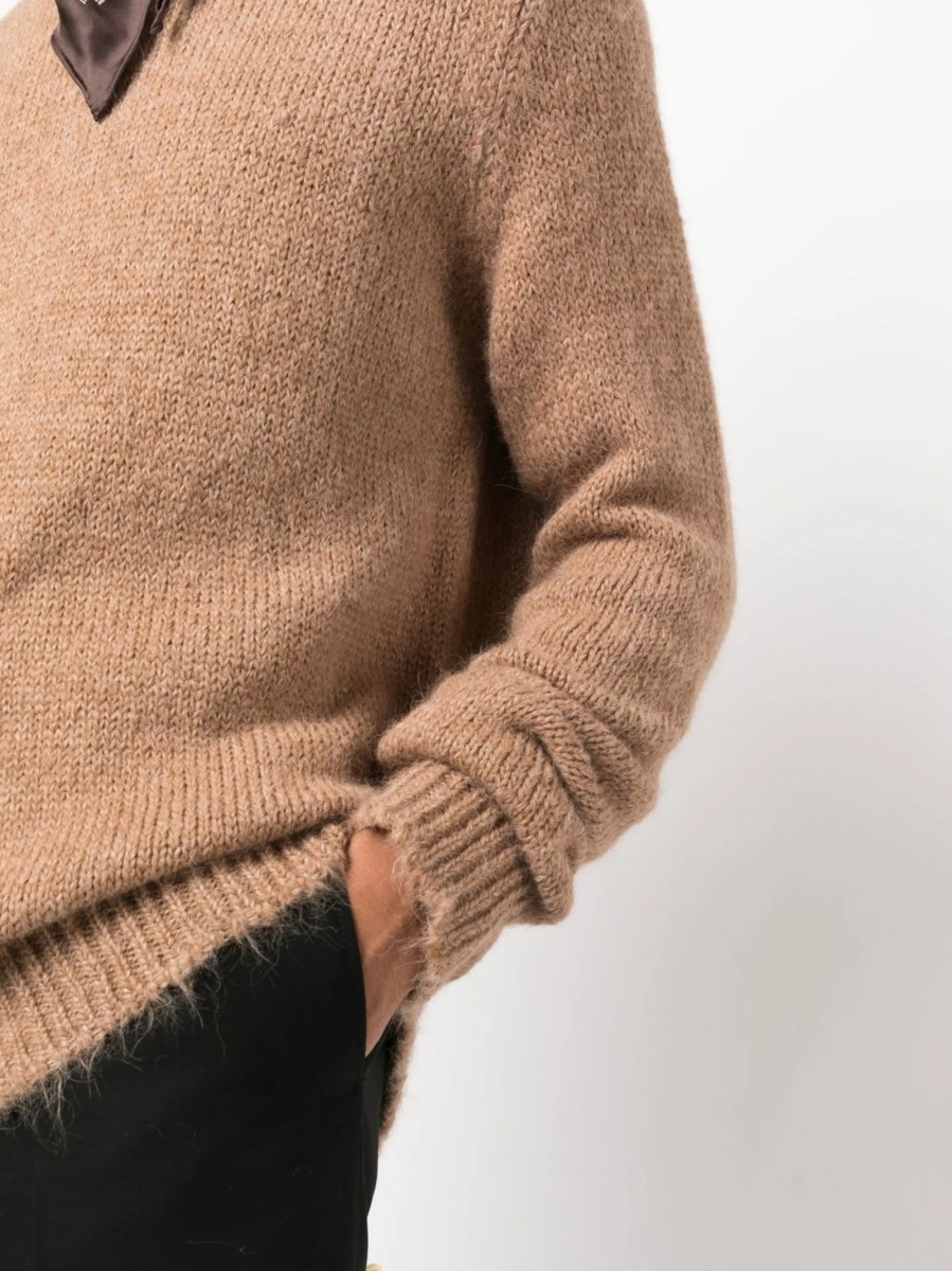 Pulover tricotat Jil Sander maro - Img 5