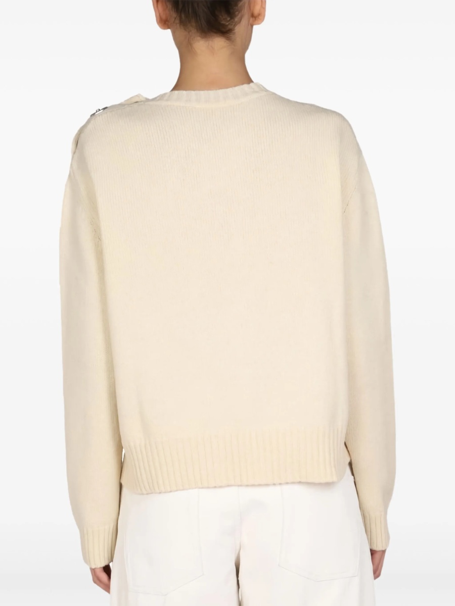 Pulover tricotat Jil Sander neutru - Img 3
