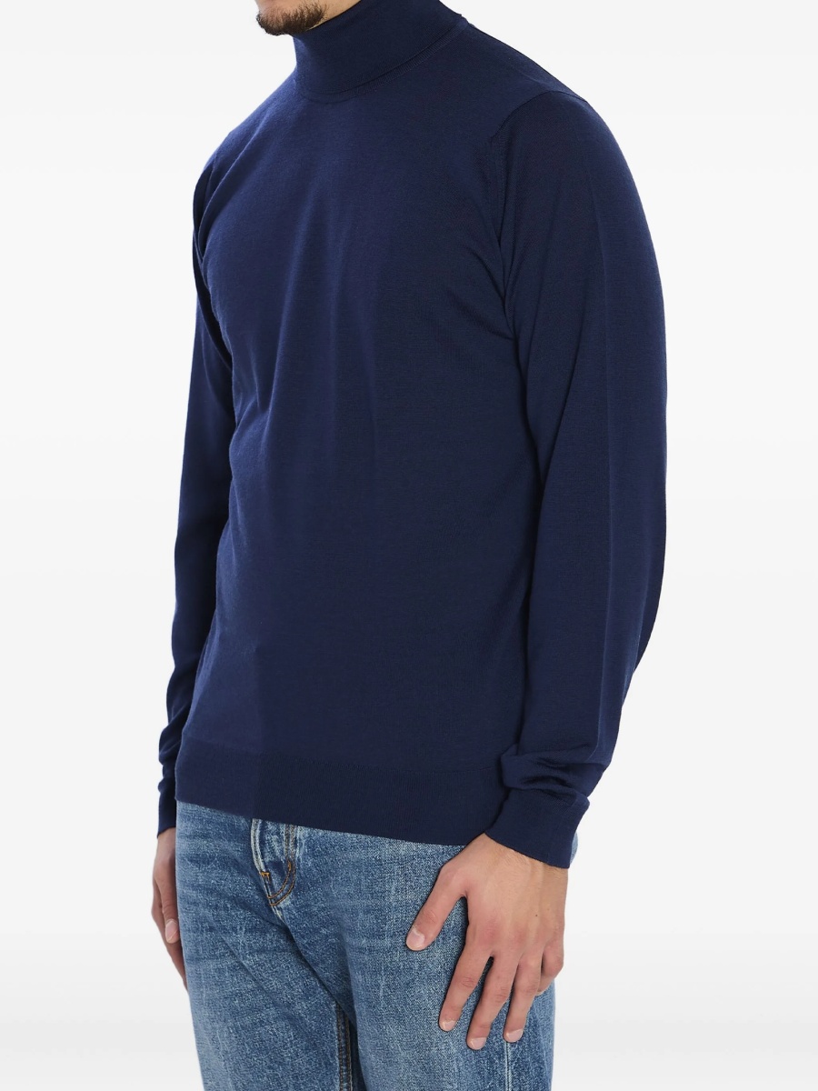 Pulover tricotat John Smedley albastru - Img 2