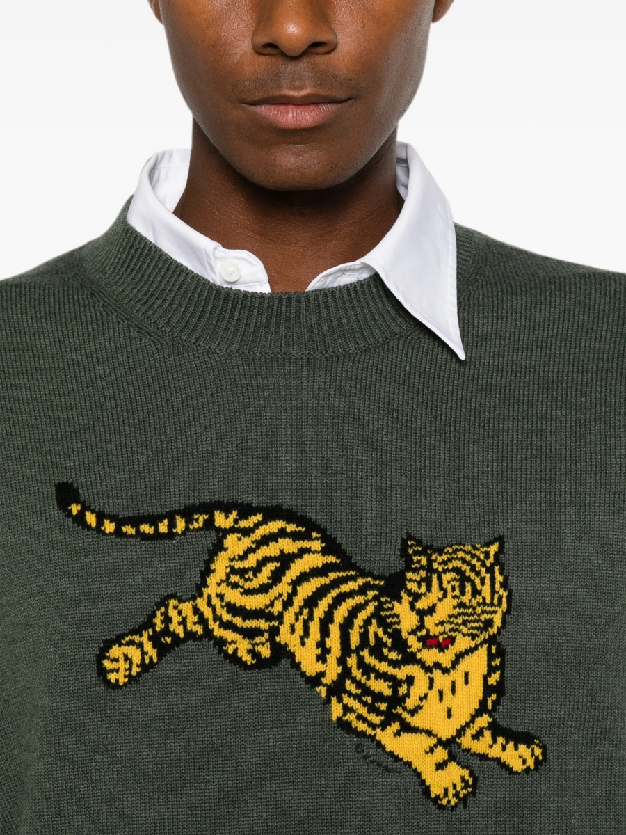Pulover tricotat Kenzo verde - Img 5