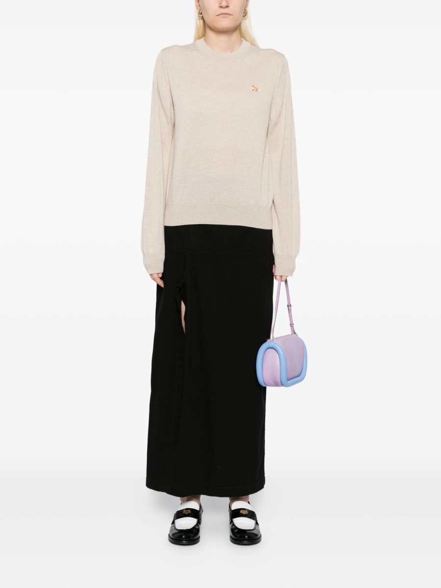 Pulover tricotat MAISON KITSUNÉ neutru - Img 2