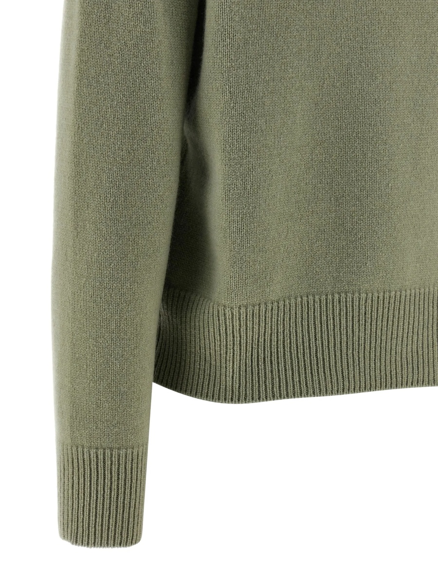 Pulover tricotat MAISON KITSUNÉ verde - Img 4