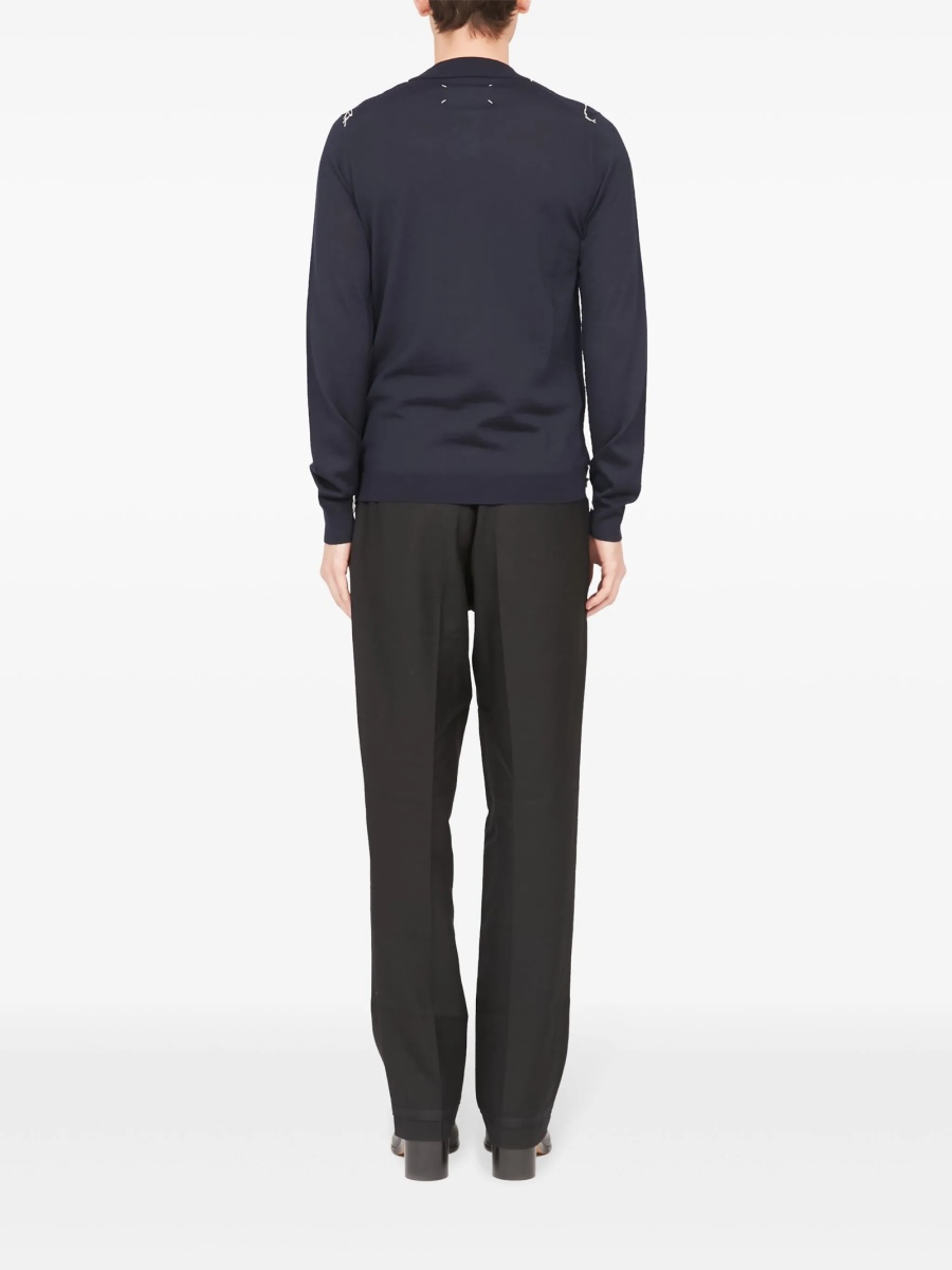 Pulover tricotat Maison Margiela albastru - Img 4