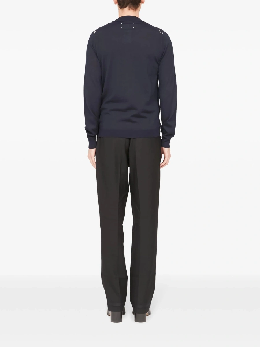 Pulover tricotat Maison Margiela albastru - Img 4