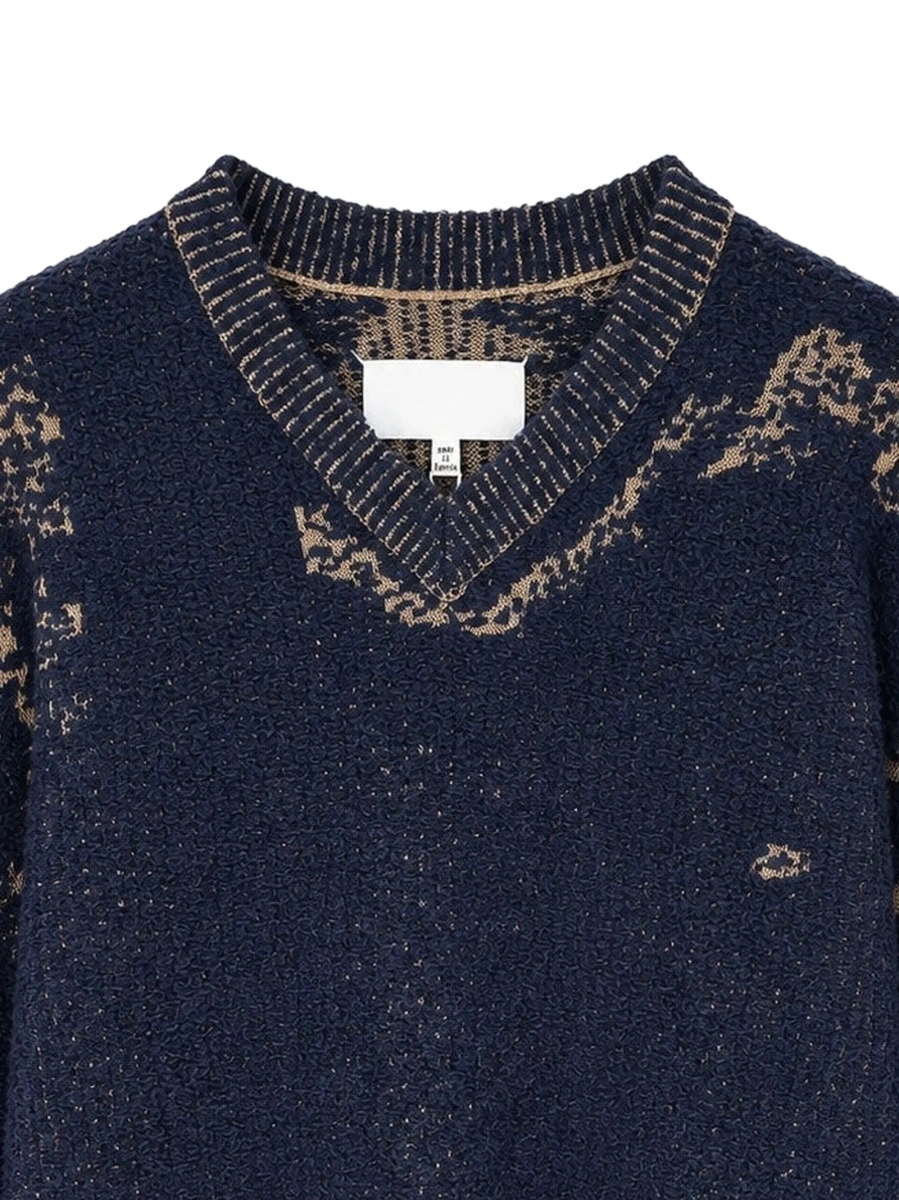 Pulover tricotat Maison Margiela albastru - Img 2