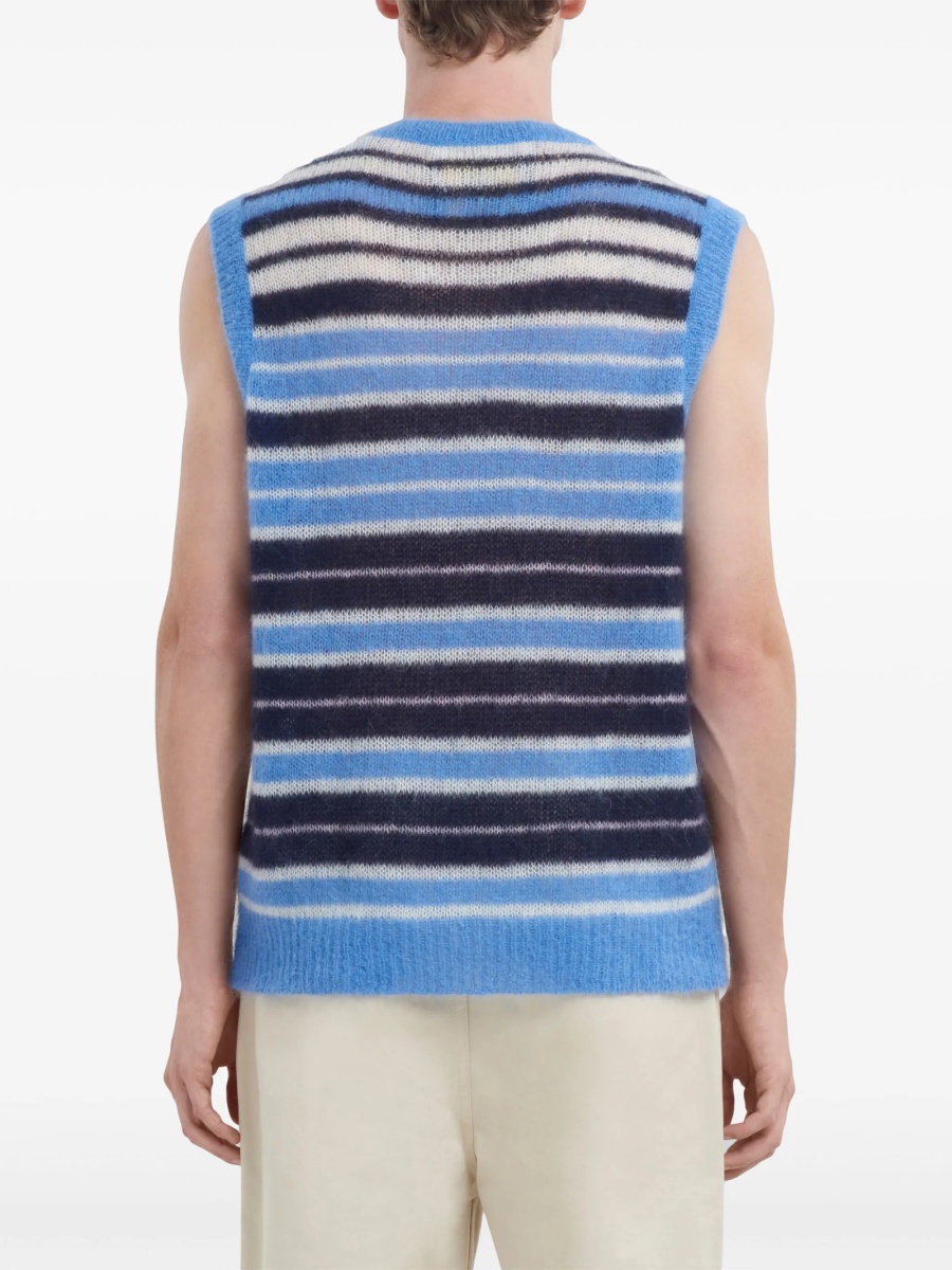 Pulover tricotat Marni Mohair albastru - Img 4
