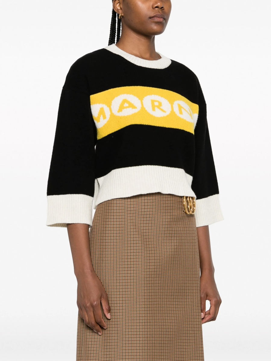 Pulover tricotat Marni negru - Img 3