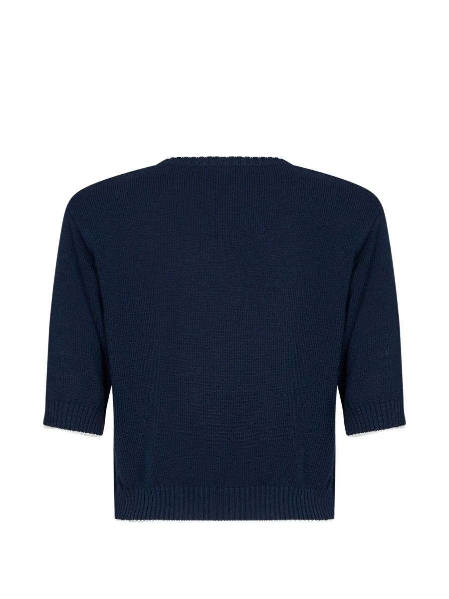 Pulover tricotat Max Mara albastru - Img 2