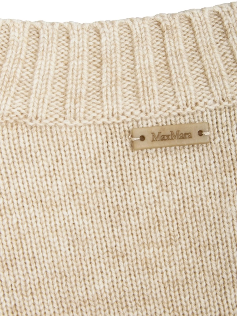 Pulover tricotat Max Mara neutru - Img 3