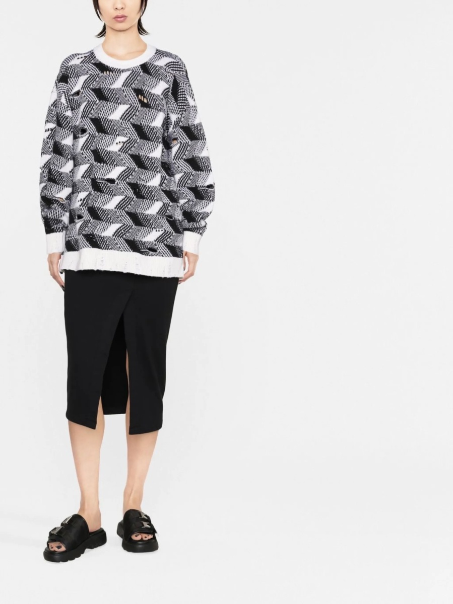 Pulover tricotat MISSONI BEACHWEAR alb - Img 2