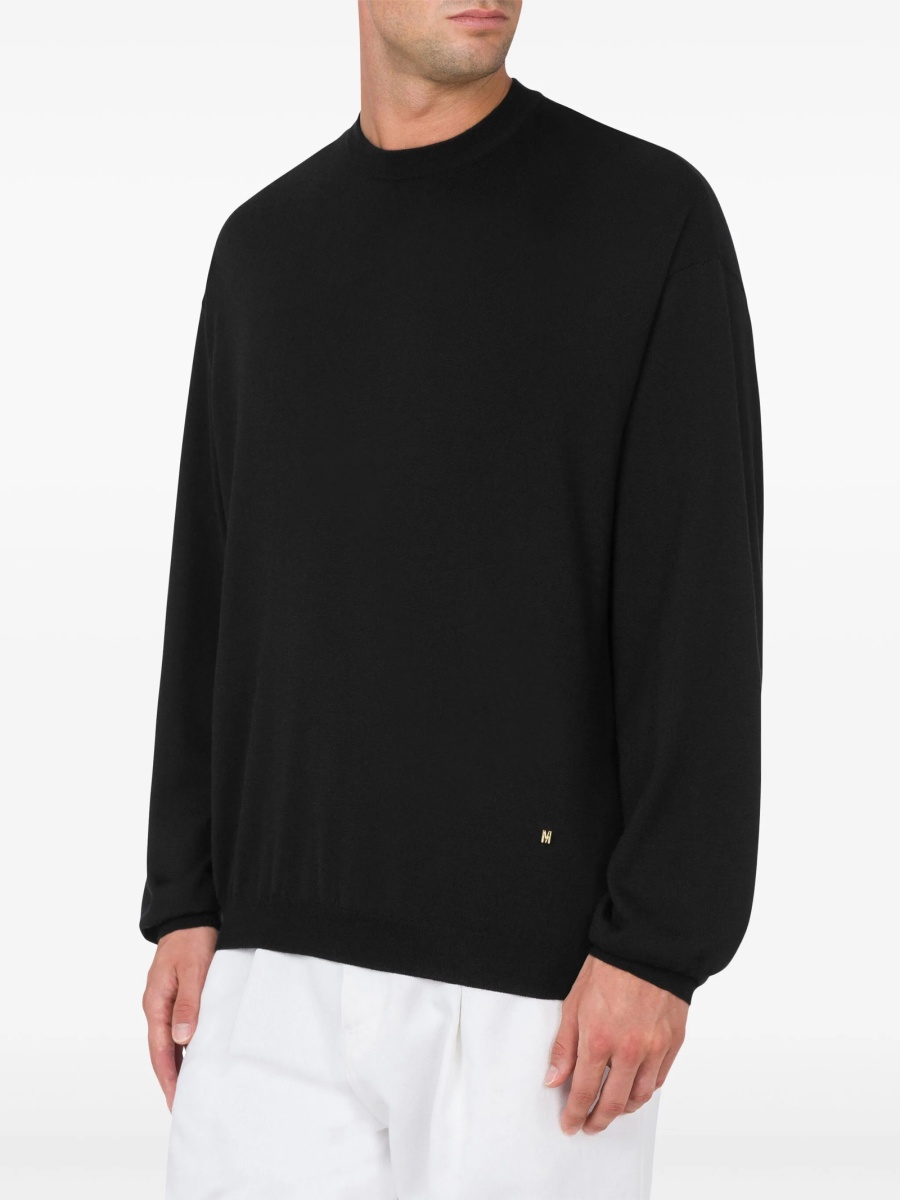 Pulover tricotat Moschino negru - Img 2